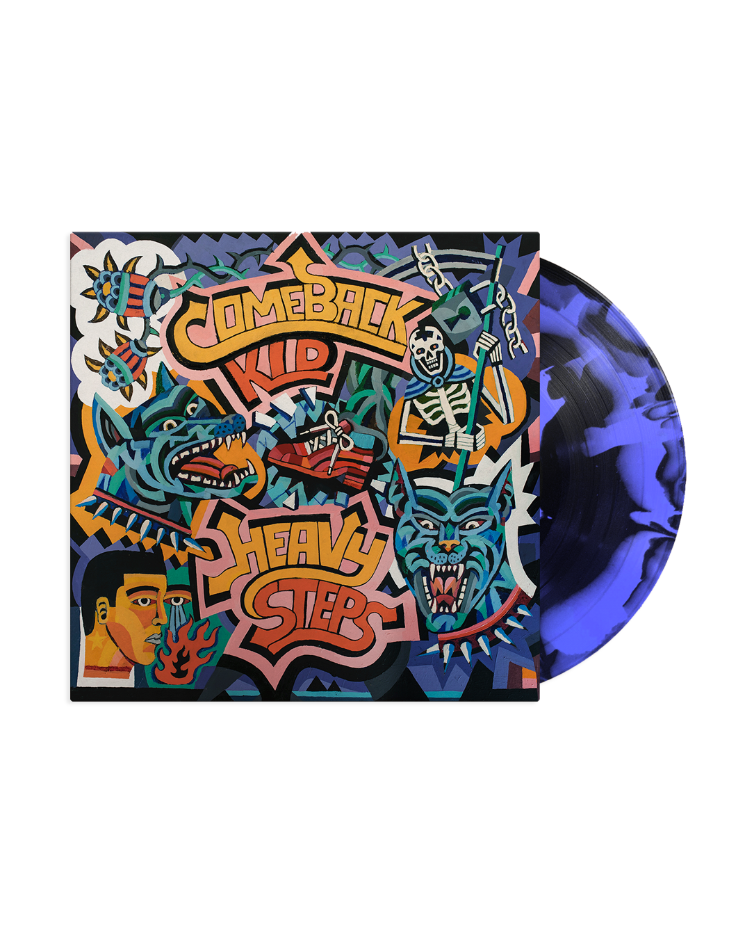 Heavy Steps LP (Black Sky Blue Smash Variant)