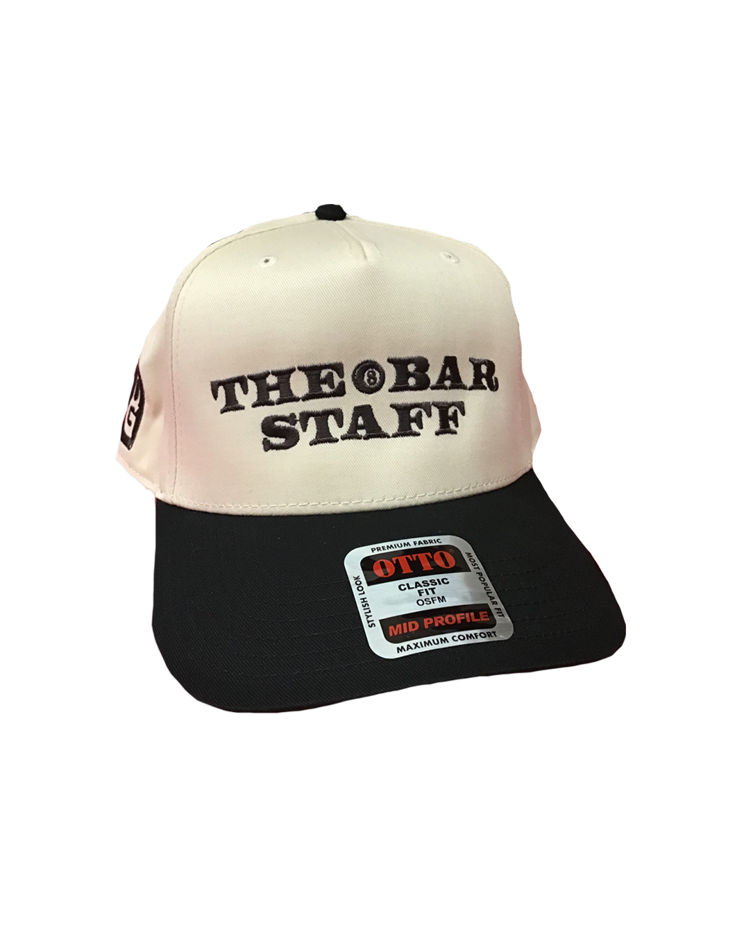 The Bar Staff Snapback Hat (Black / Cream)