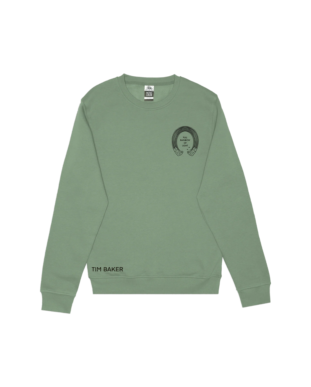 Full Rainbow of Light Crewneck (Dusty Green)