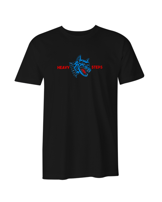 Heavy Steps Dog T-Shirt (Black)