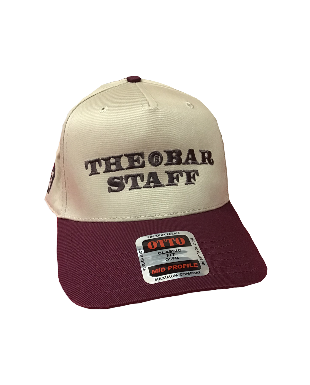 The Bar Staff Snapback Hat (Maroon / Cream)
