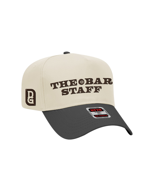 The OG Bar Staff Snapback Hat (Black / Cream)