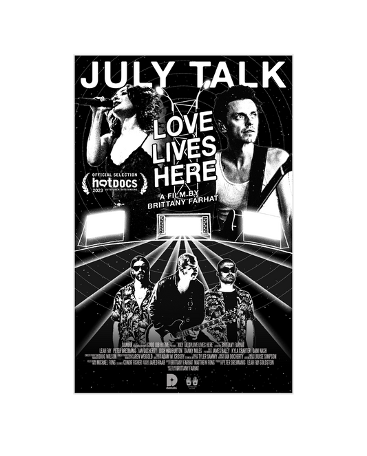 Love Lives Here Screen Printed Poster (Black & White)