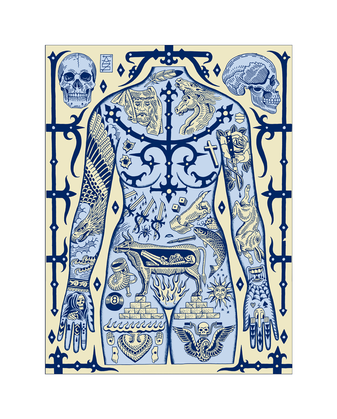 Flash Body Art Print