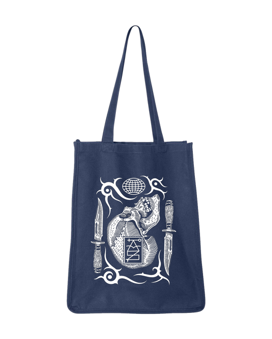 Protection Skull Tote Bag (Navy)