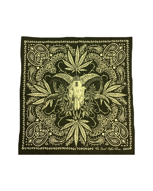 Weed Skull Bandana (Green)