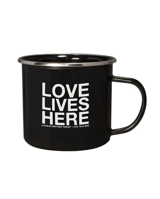 Love Lives Here Enamel Mug